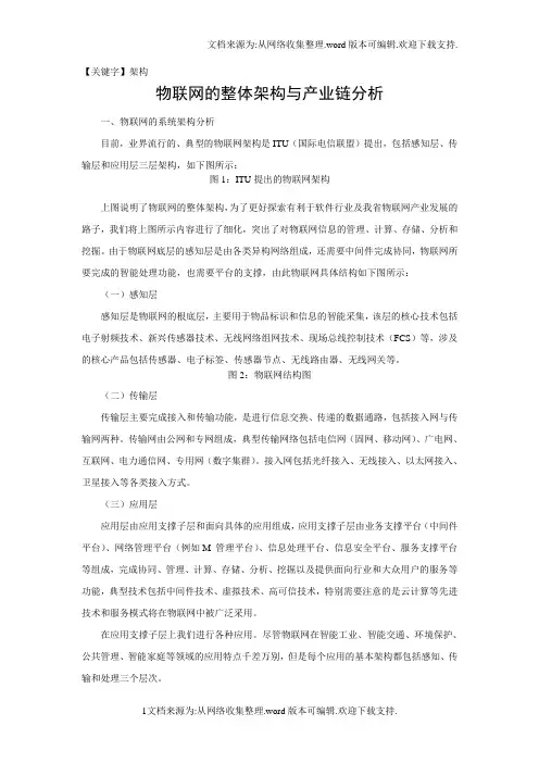 【架构】物联网的整体架构与产业链分析