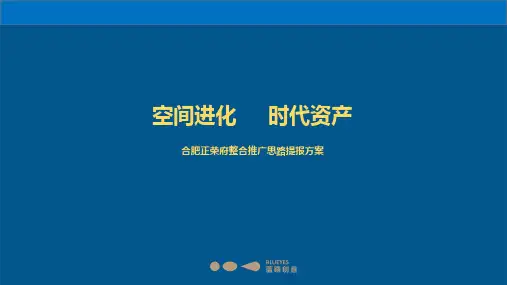 2018合肥正荣府整合推广提报方案