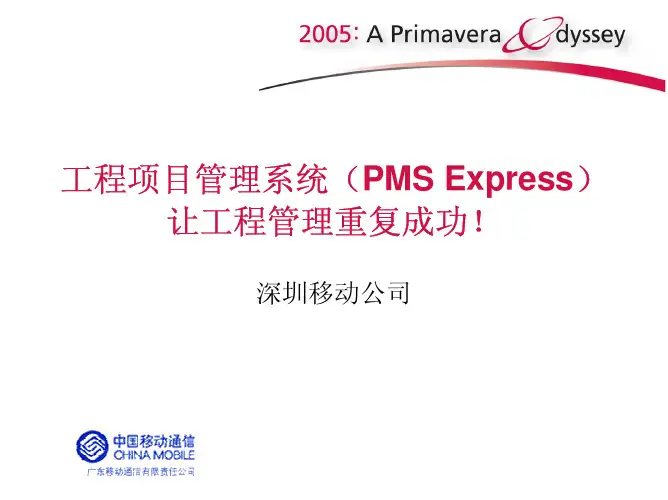 项目管理-中国移动公司工程项目管理系统PMSExpressPDF19(1)