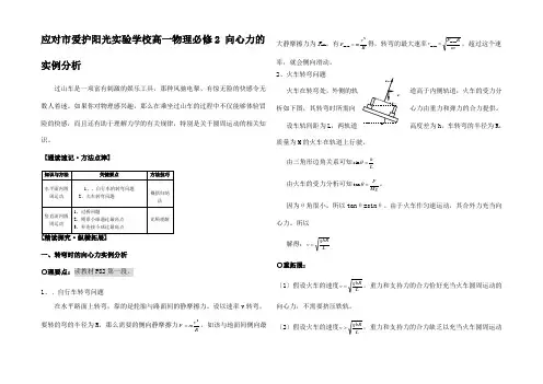 高一物理向心力的实例分析 二