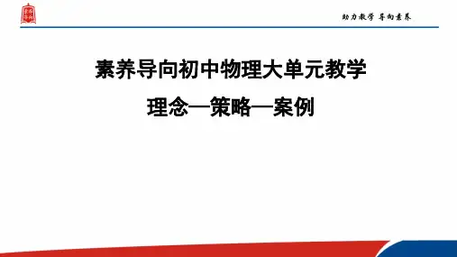 素养导向初中物理大单元教学理念—策略—案例