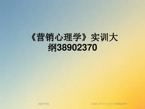 《营销心理学》实训大纲38902370