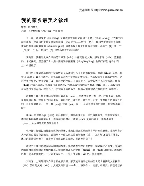 我的家乡最美之钦州