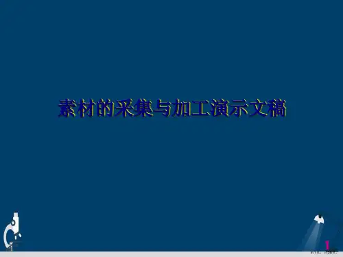 素材的采集与加工演示文稿