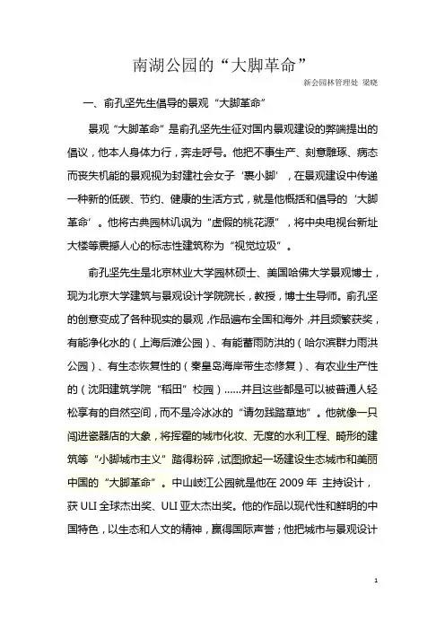 南湖公园的大脚革命