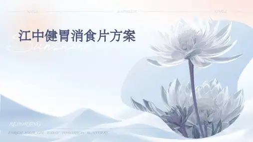 江中健胃消食片方案