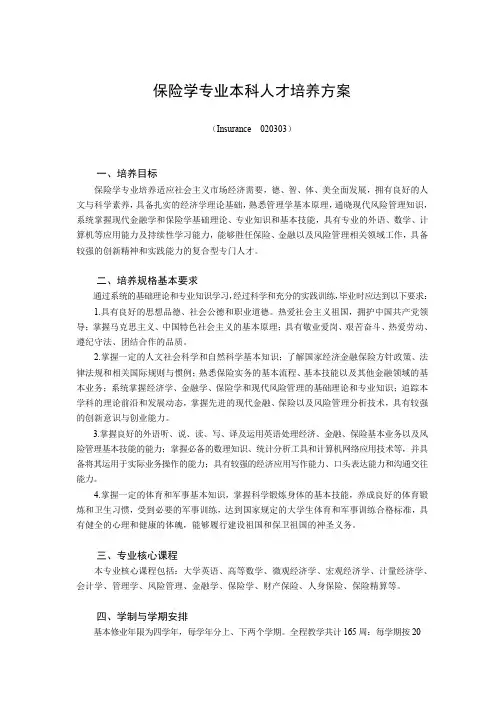 保险学专业本科人才培养方案.pdf