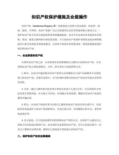 知识产权保护措施及合规操作