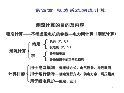 第4章 电力系统潮流计算 和教材同步-精简版本