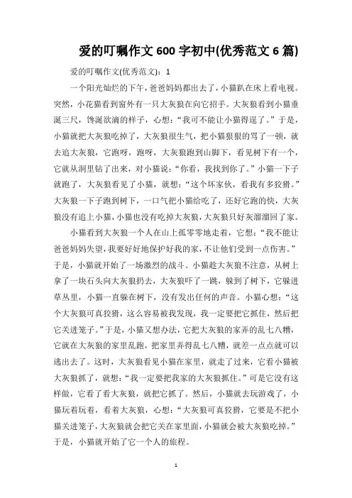 爱的叮嘱作文600字初中(优秀范文6篇)