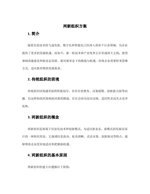 两新组织方案