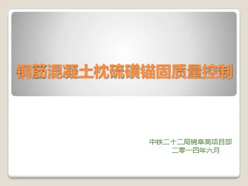 轨道硫磺锚固质量控制