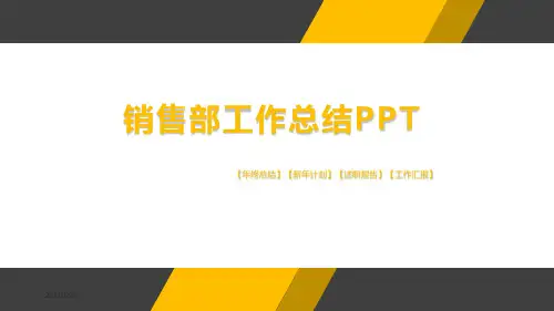 医疗器械销售工作总结ppt