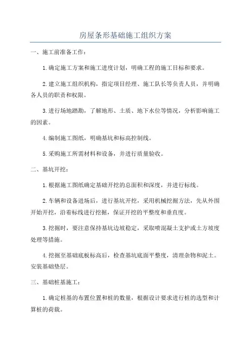 房屋条形基础施工组织方案