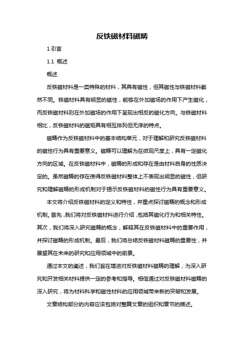 反铁磁材料磁畴