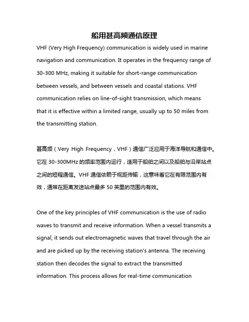船用甚高频通信原理