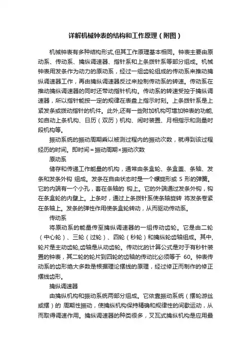详解机械钟表的结构和工作原理（附图）