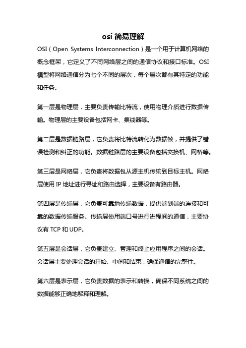 osi简易理解