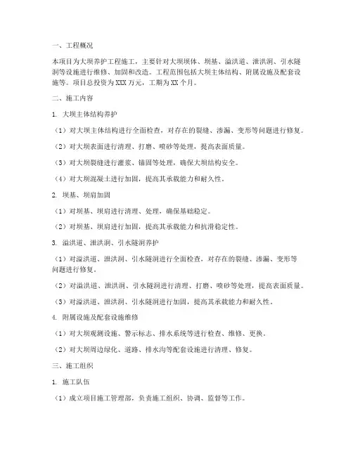 大坝养护工程施工方案