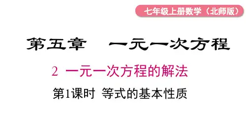 5.2 第1课时 等式的基本性质   课件(共20张PPT) 北师大版数学七年级上册