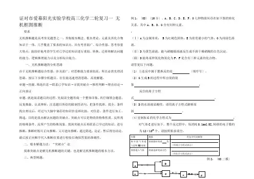 高三化学二轮复习 专题一 无机框图推断