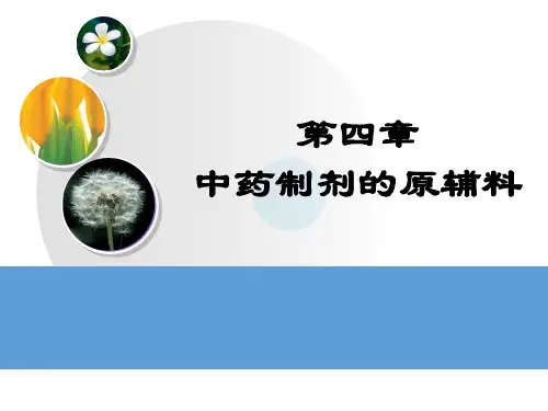 第4章中药制剂的原辅料