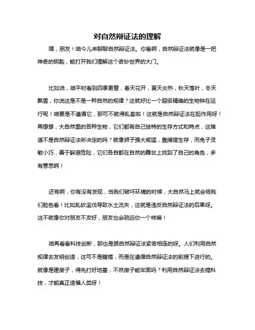 对自然辩证法的理解