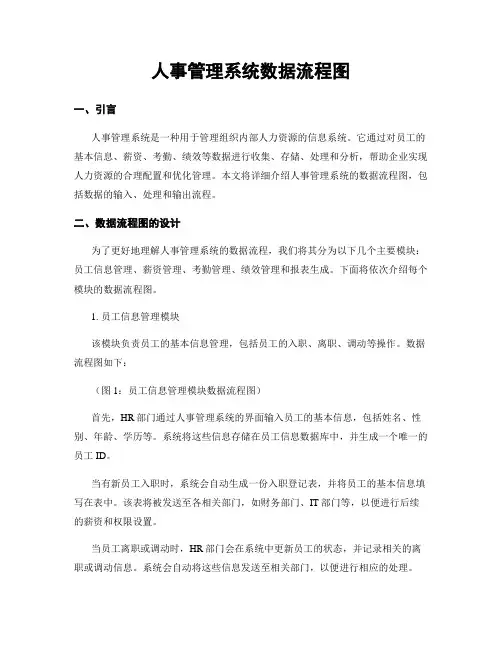 人事管理系统数据流程图