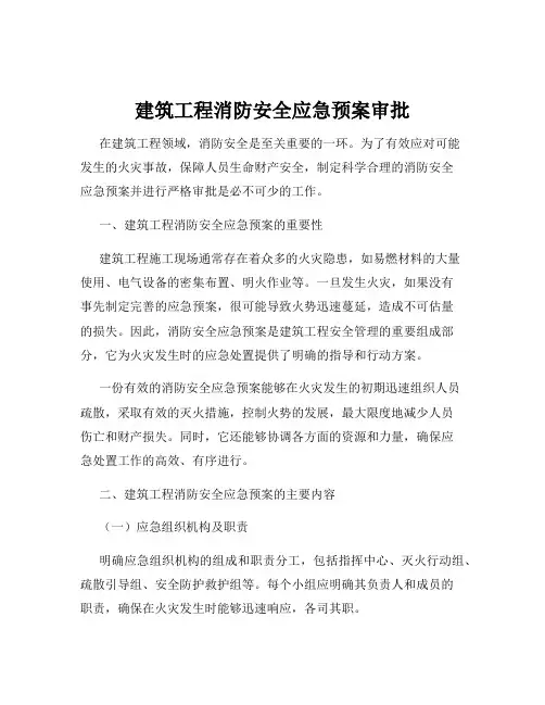 建筑工程消防安全应急预案审批
