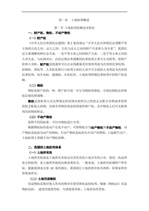 土地权利理论与方法