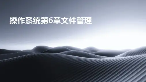 操作系统第6章文件管理