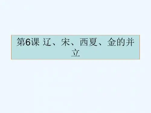 《辽、宋、西夏、金的并立》课件