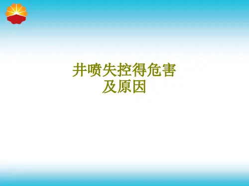 井喷失控得危害及原因课件