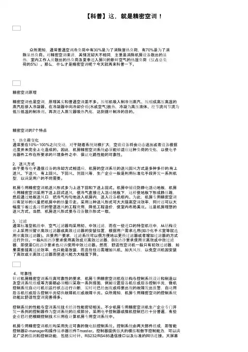 【科普】这，就是精密空调！