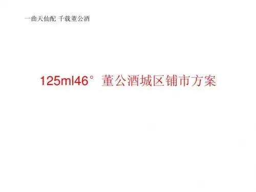 125ml46°董公酒城区铺市方案