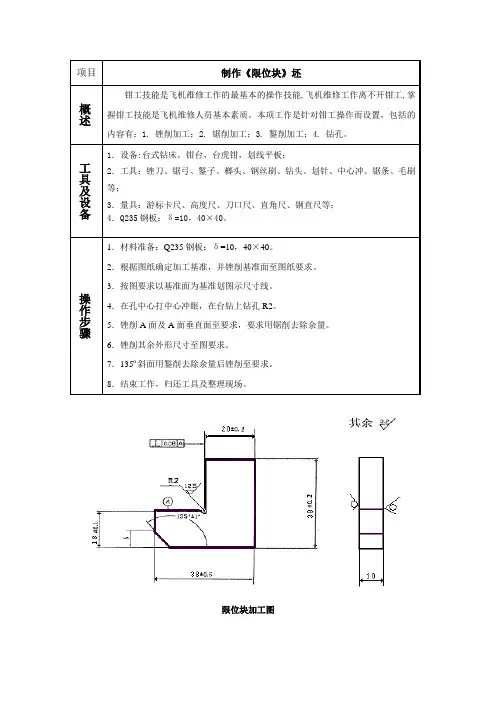 任务二 制作限位块