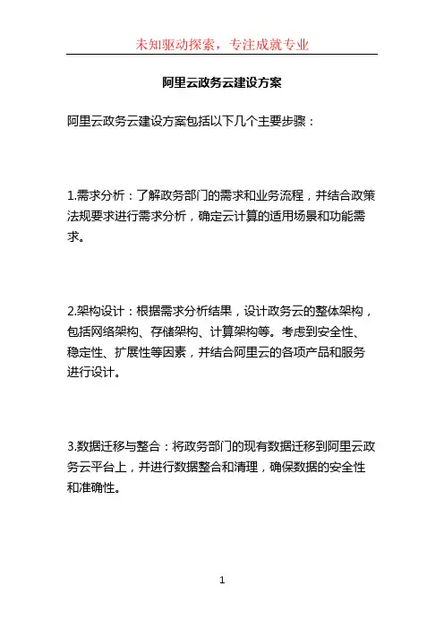 阿里云政务云建设方案 (2)