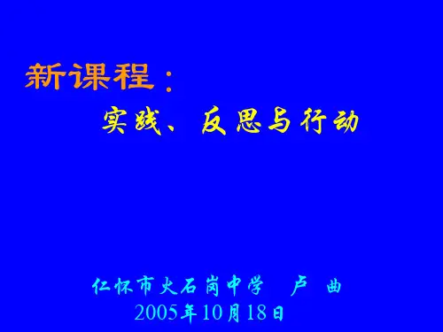 新课程--实践、反思与行动
