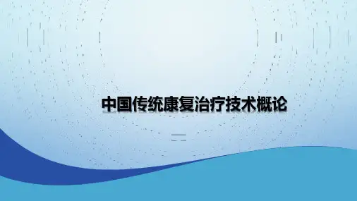 中国传统康复治疗技术概论