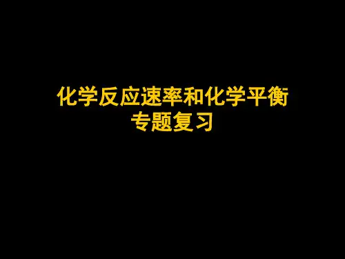 化学反应速率化学平衡二轮复习公开课PPT课件