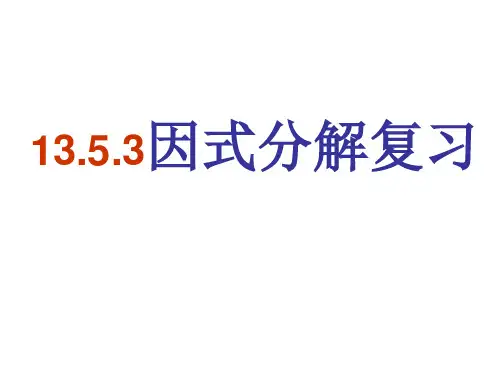 因式分解复习PPT课件(华师大版)