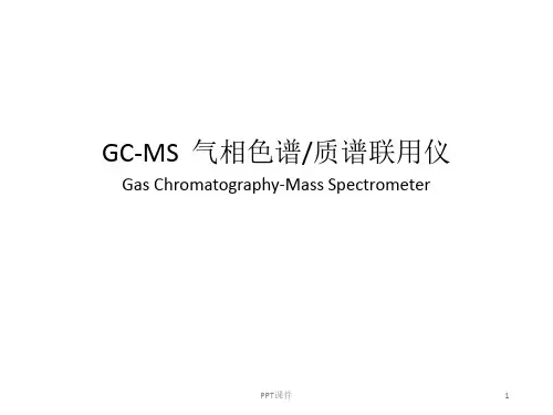 GC-MS  气相色谱质谱联用仪  ppt课件