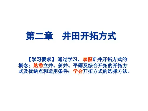 第二章 井田开拓方式PPT课件