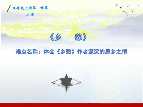 乡愁 初中九年级语文教学课件PPT 人教版