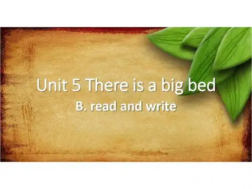 人教版五年级英语上册教学课件 Unit 5 第五课时