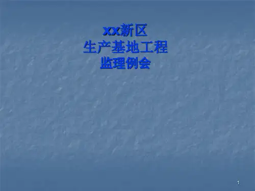 监理例会ppt课件