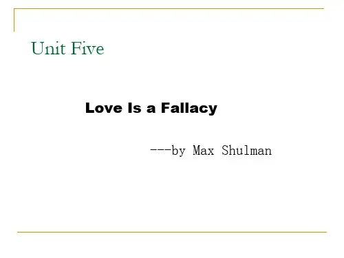 Unit_5_Love_is_a_Fallacy爱是谬论 高英