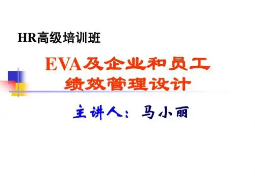 EVA及企业和员工绩效管理设计
