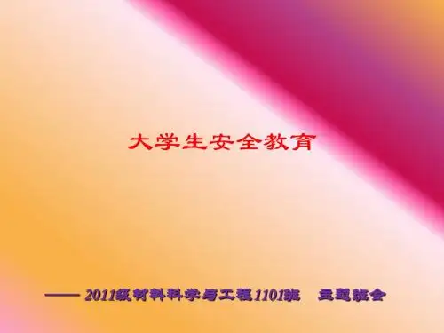 大学生安全教育主题班会