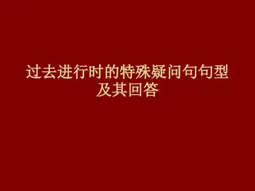 过去进行时的特殊疑问句句型及其回答课件